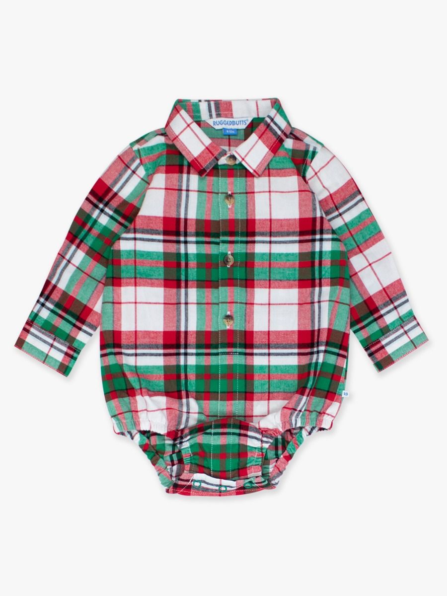 Dashing Dreams Plaid Button Down Bodysuit