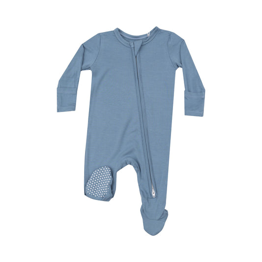 FADED DENIM 2 WAY ZIPPER FOOTIE