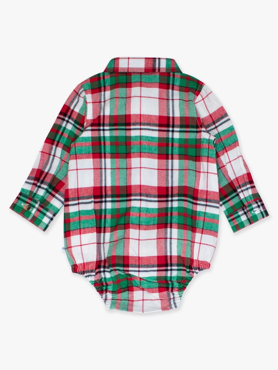 Dashing Dreams Plaid Button Down Bodysuit