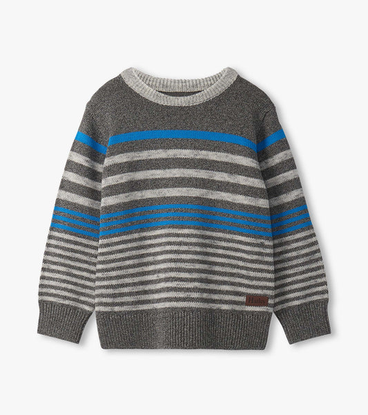 Speckle Stripe Crew Neck Sweater
