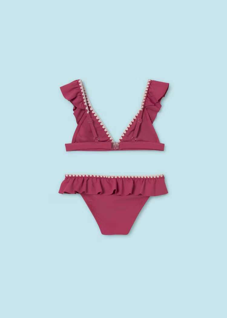 Rose Ruffled Bikini