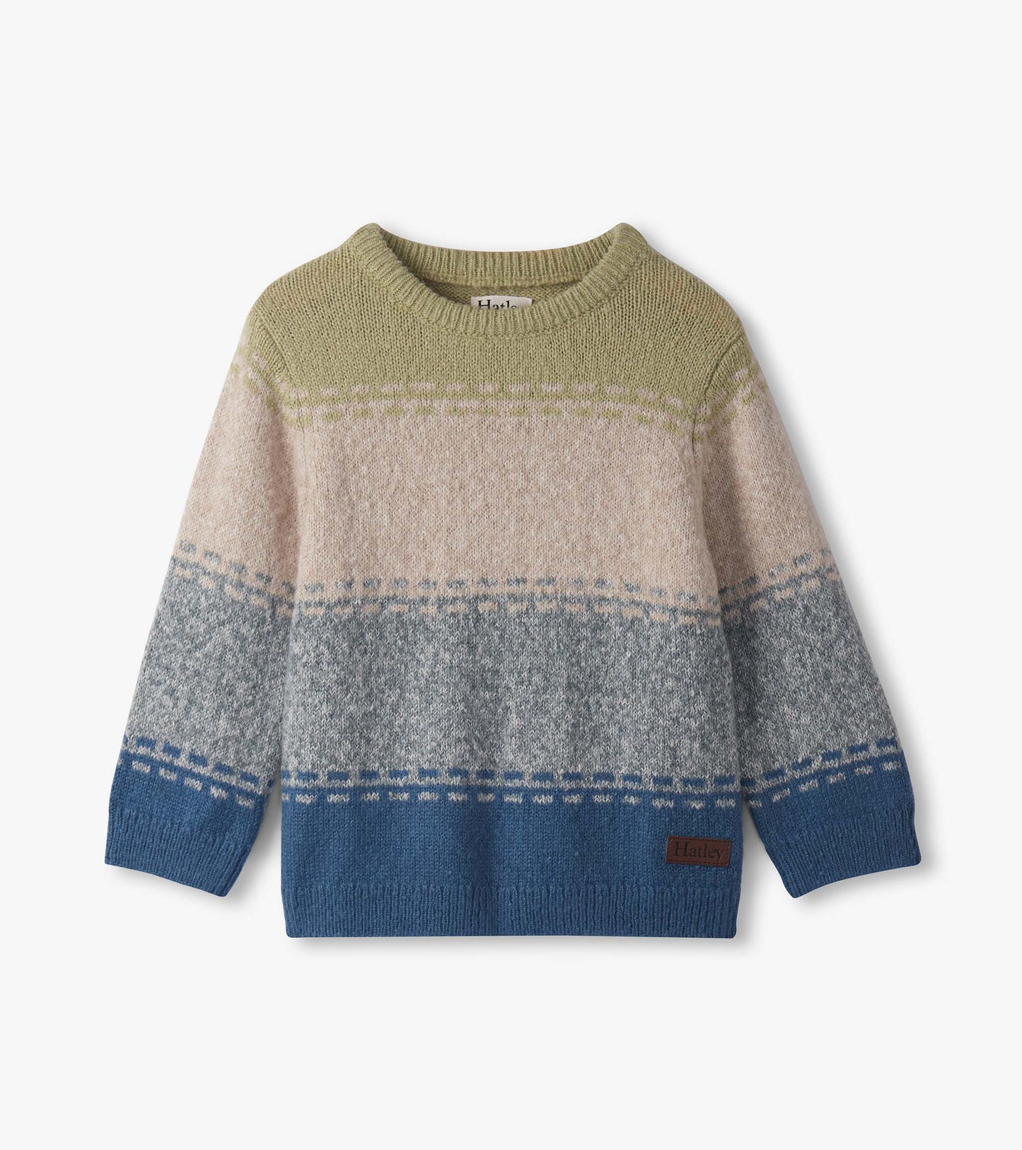 Blue Combo Crew Neck Sweater