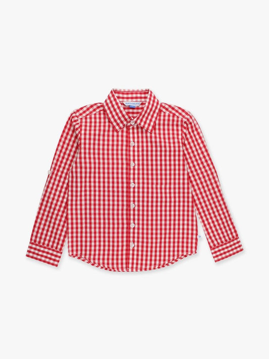 Classic Red Gingham Button Down Shirt