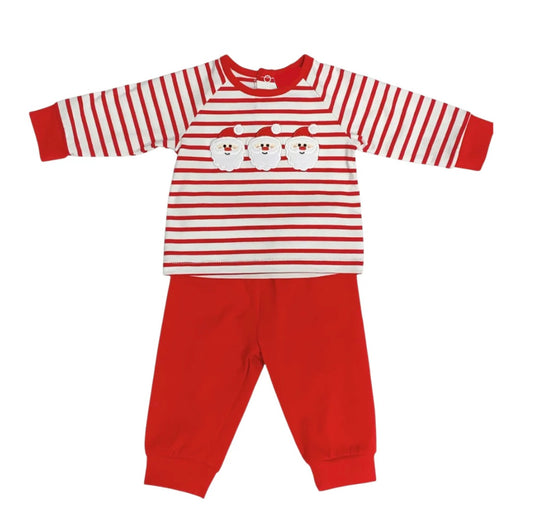 Santa Applique Boys Jogger Set