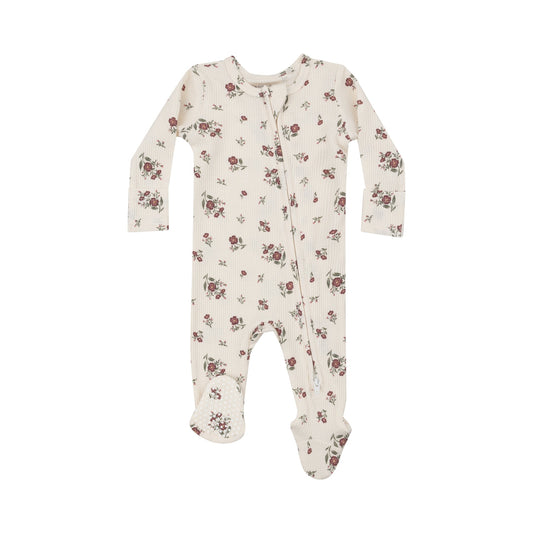 MISTY ROSE FLORAL FOOTIE
