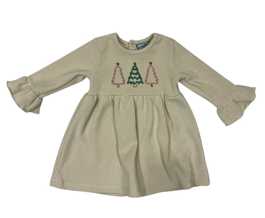 O’ Christmas Tree Ribbed Knit Girls Dress