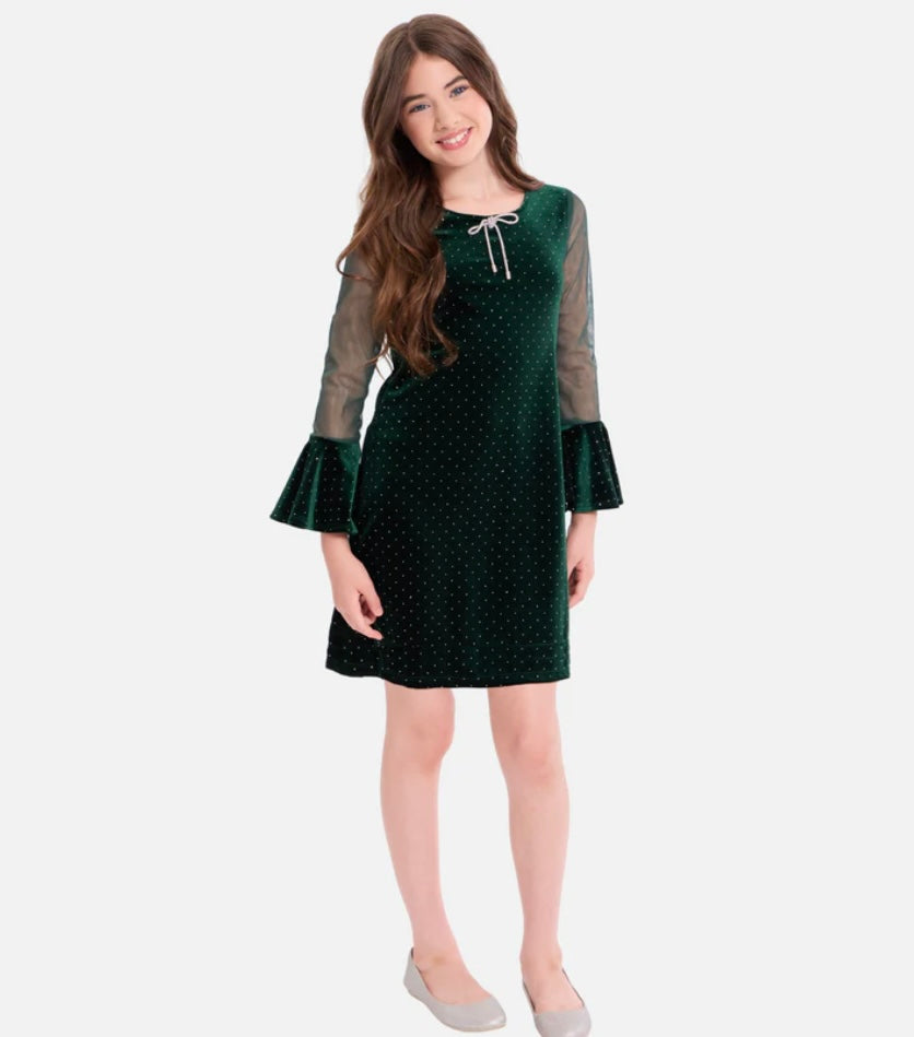 Eve Velvet Bow Party Dress