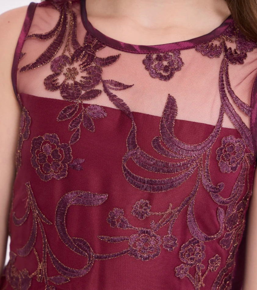 Andrea Embroidered Party Dress