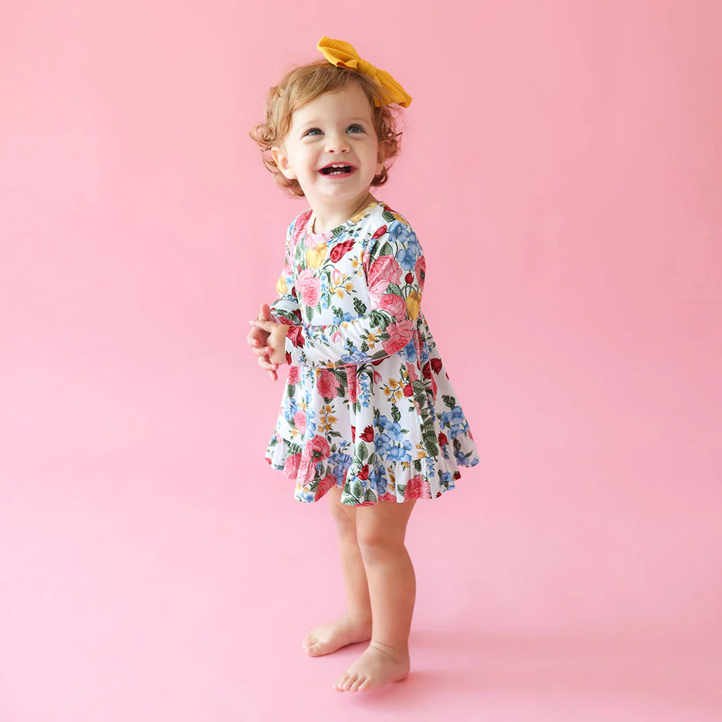 Rubina Ruffled Twirl Bodysuit Dress