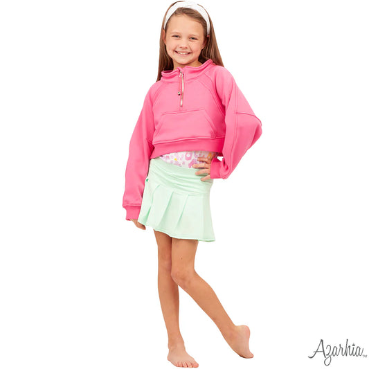 Hot Pink Oversized Cropped Sweatshirt
