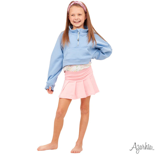 Light Blue Oversized Cropped Sweatshirt