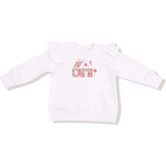 Gingerbread Pink Ruffle Sweatshirt