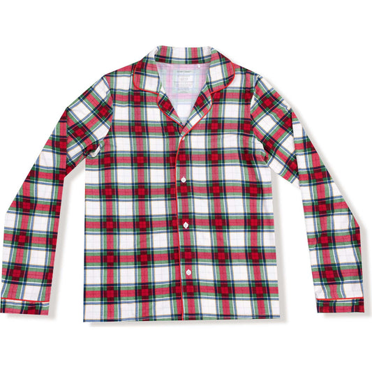 Holiday Plaid Pajama Top Adult
