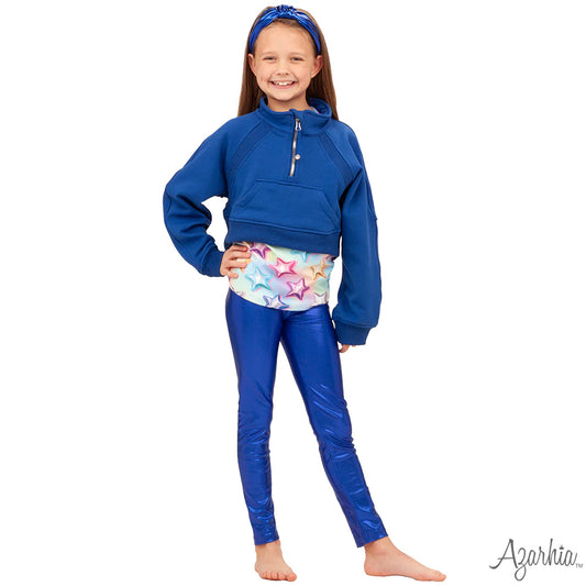 Royal Blue Cropped Oversized Sweatshirt