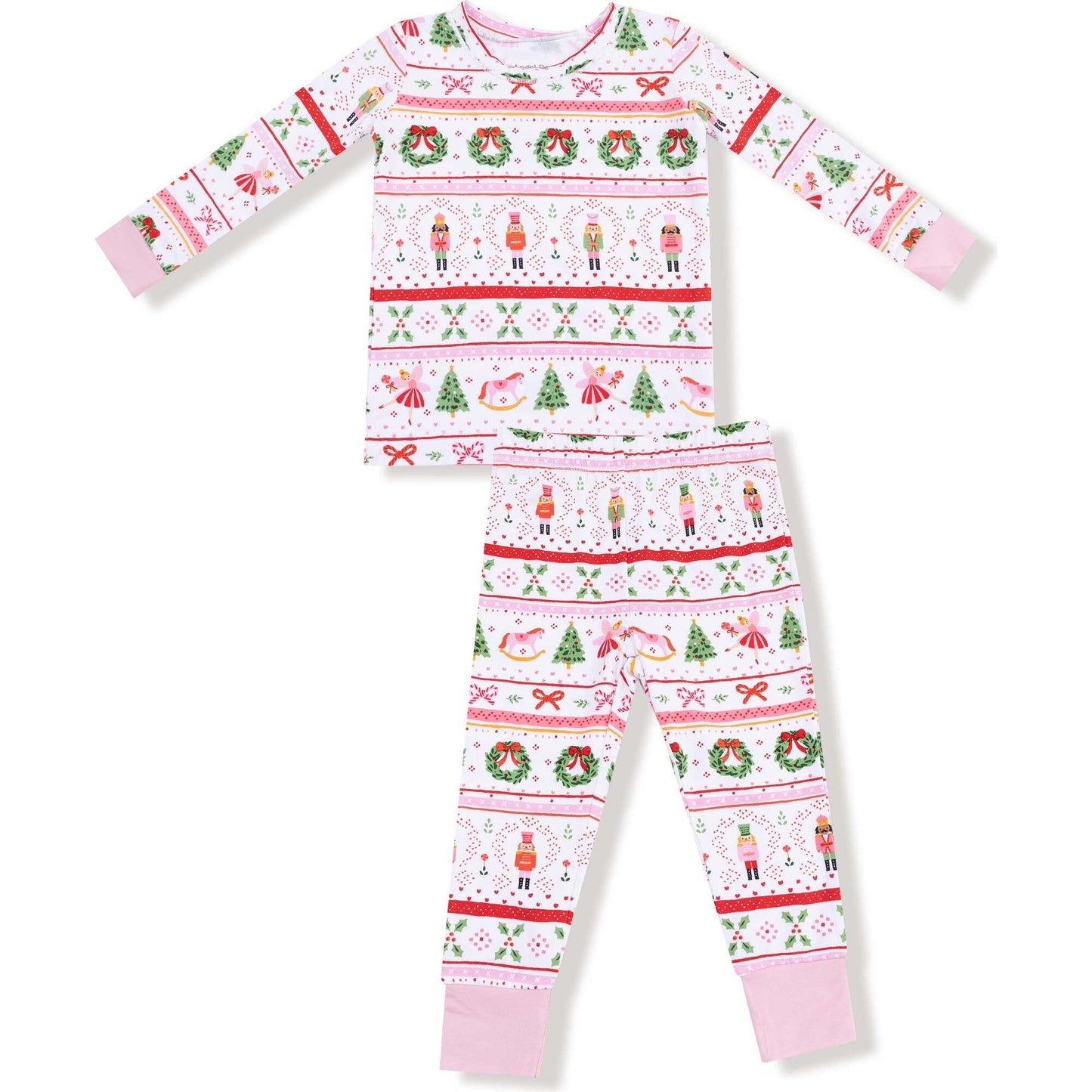 Nutcracker Fair Isle Pink Pajama Set