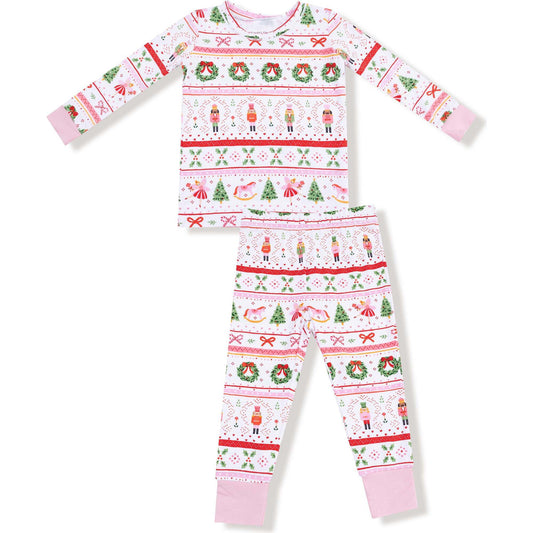 Nutcracker Fair Isle Pink Pajama Set