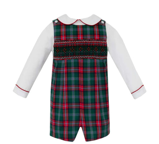 Michael Green & Red Plaid Jon Jon & White Undershirt