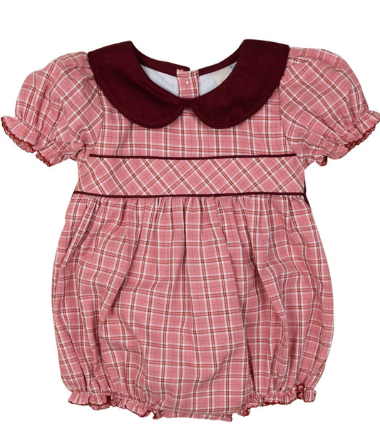 Pink & Maroon Tartan Bubble