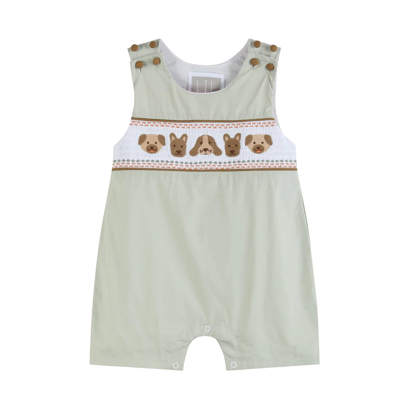 Green Dogs Smocked Shortall