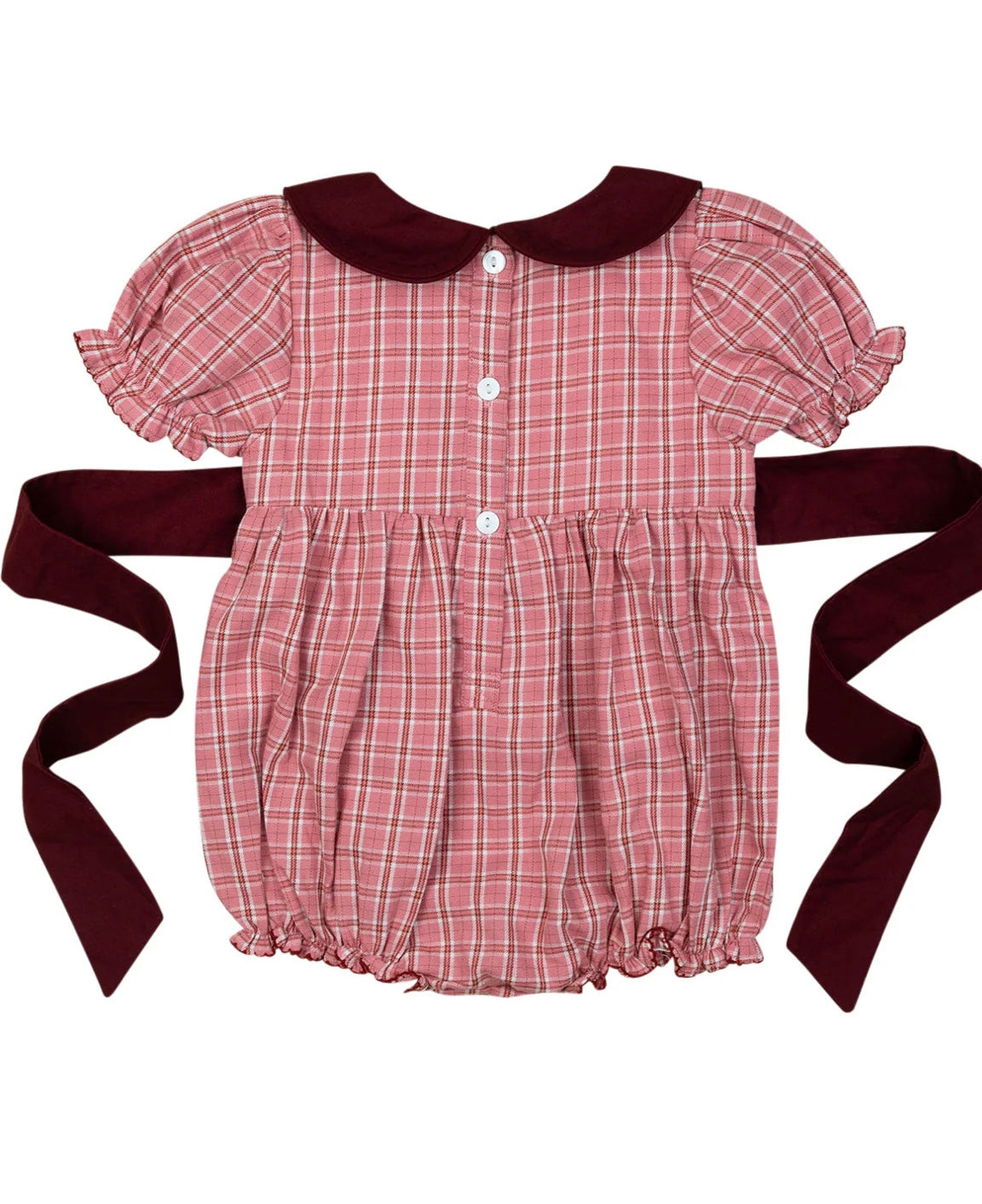 Pink & Maroon Tartan Bubble