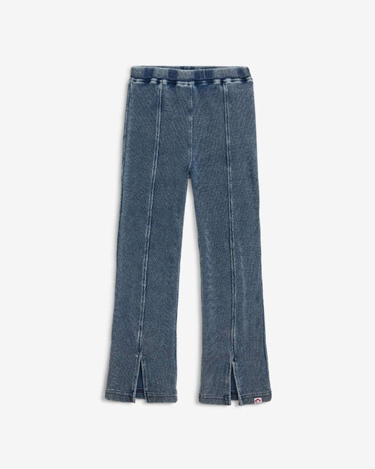 Dusk Blue Flare Slit Legging