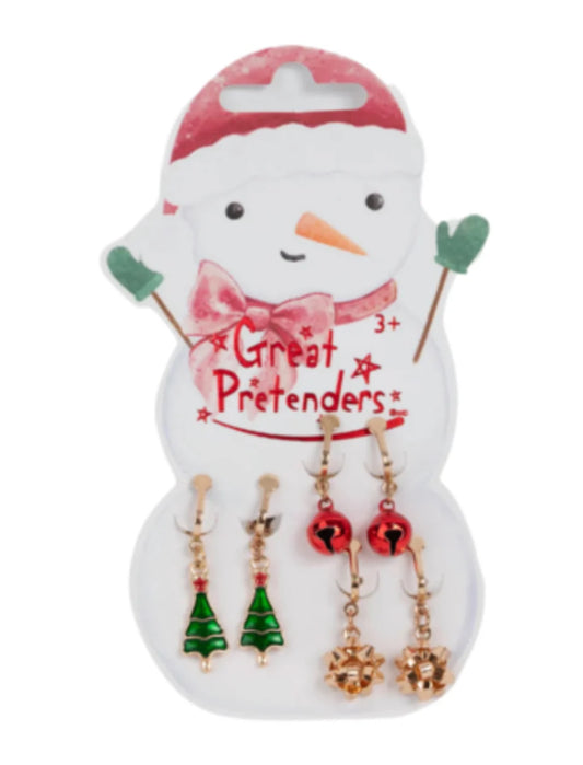 Snowman Clip On Earrings