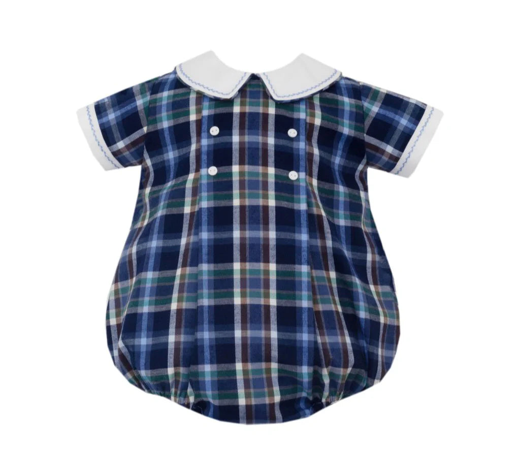 Blue & Brown Plaid Bubble