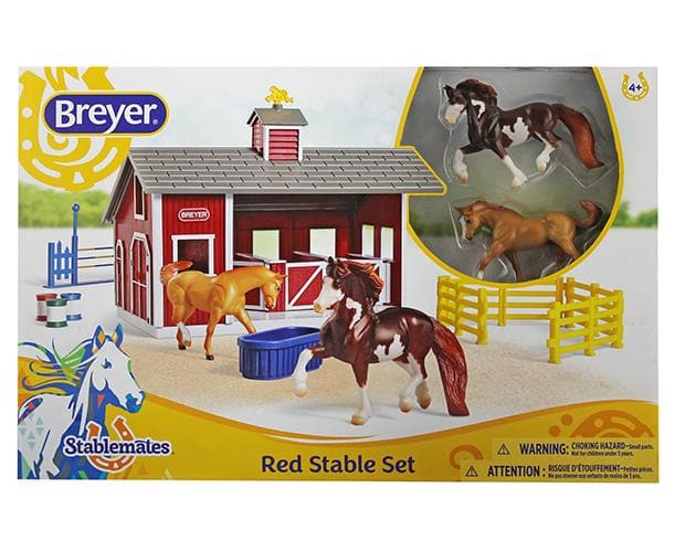 Breyer Red Stable Set with Two Horses