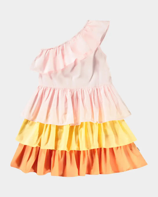 Cora Tiered Tricolor Dress