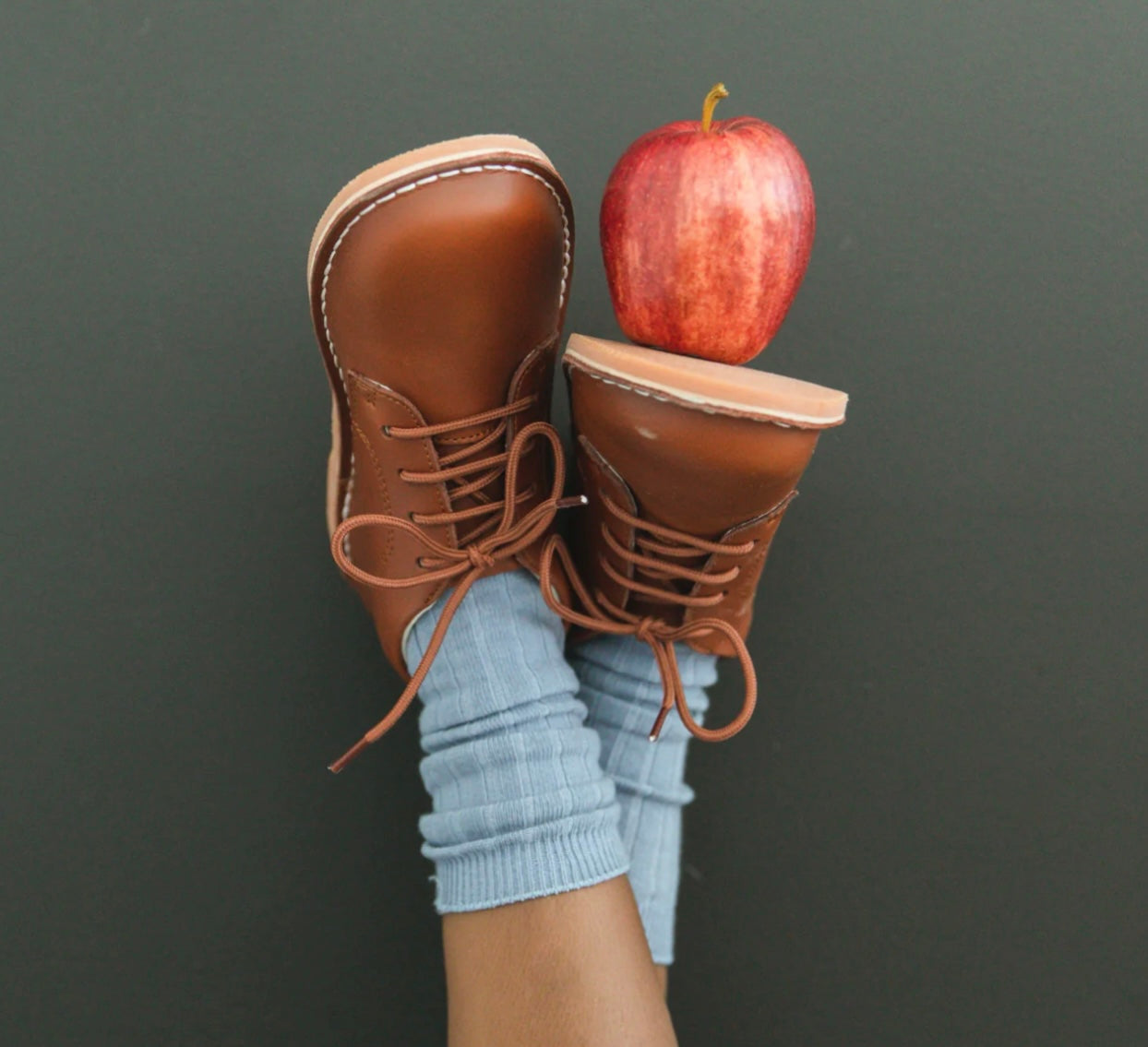 Cognac Leather Lace Up Shoe