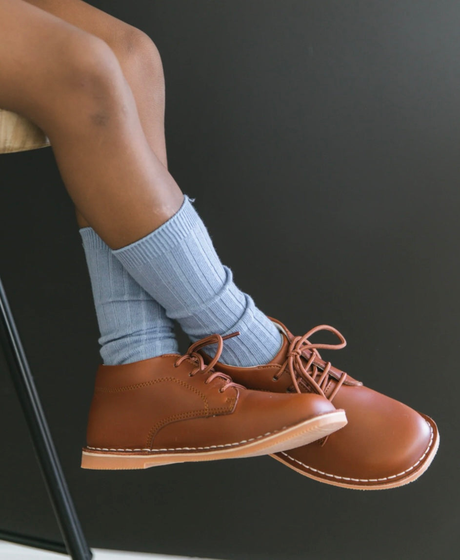 Cognac Leather Lace Up Shoe