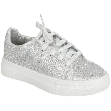 Silver Rhinestone Sneaker