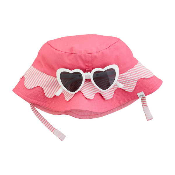 Pink Hat & Sunglasses Set