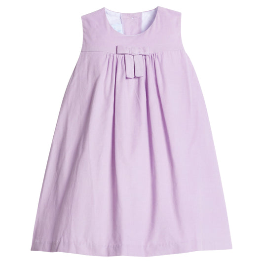 Lavender Corduroy Pleated Bow Jumper