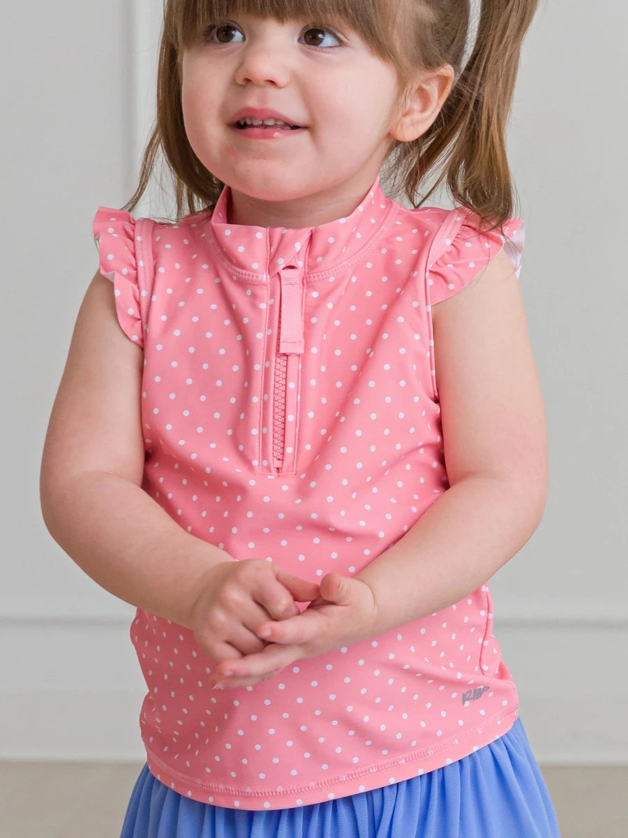 Bubblegum Pink Polka Dot Active Top
