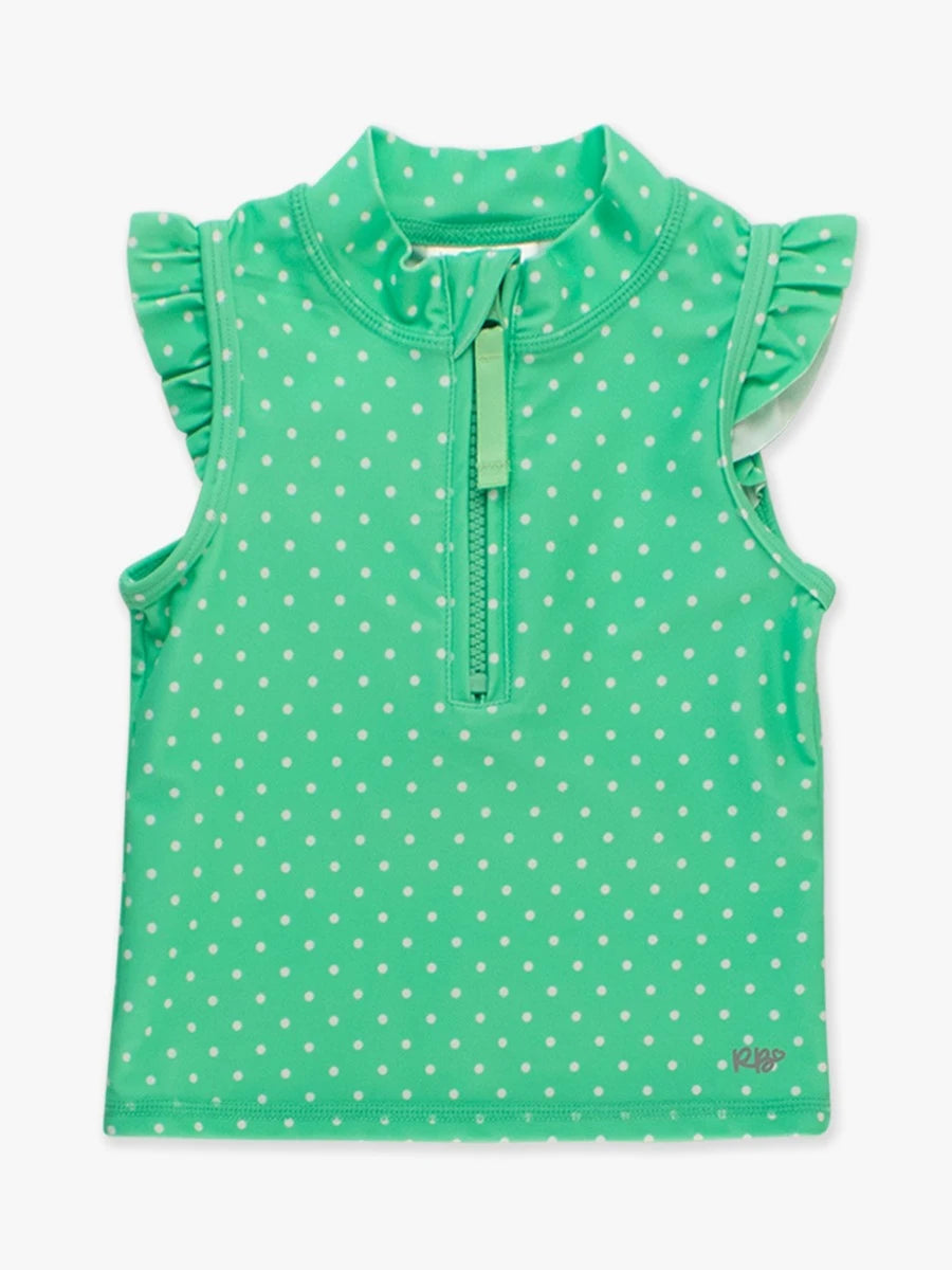 Spring Green Polka Dot Active Top