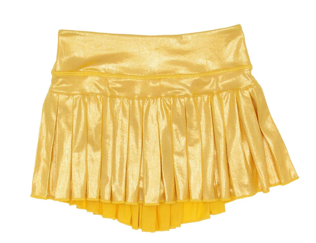 Gold Shimmer Pleated Skort
