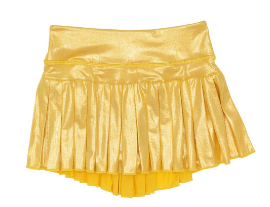 Gold Shimmer Pleated Skort
