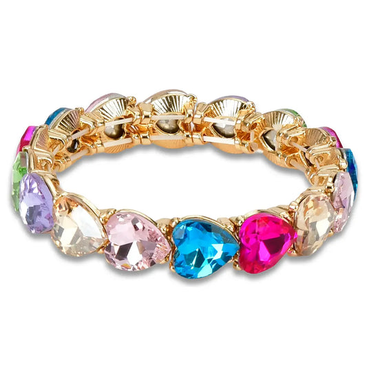 Rainbow Heart Bracelet