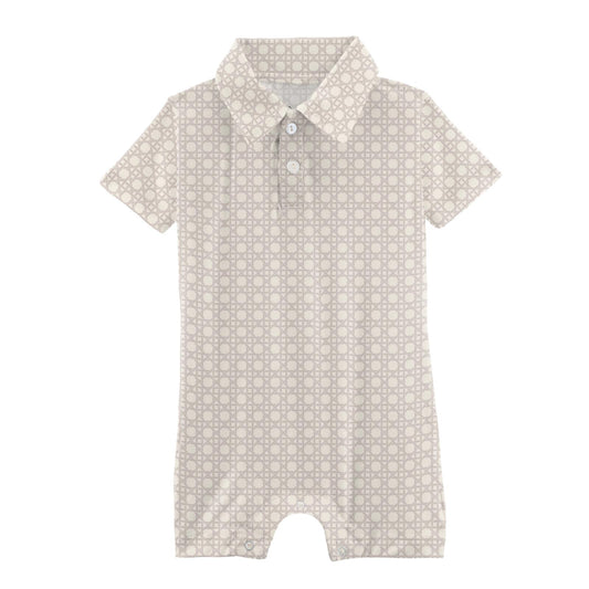 Latte Whicker Polo Romper