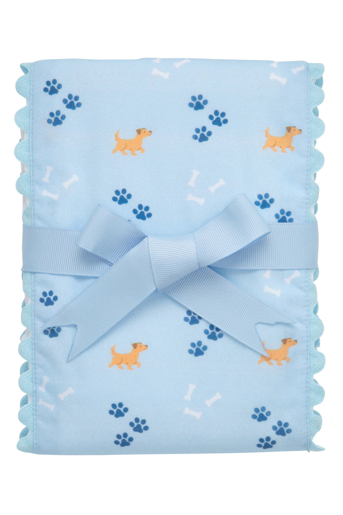 Puppy Fancy Fabric Burp, Blue