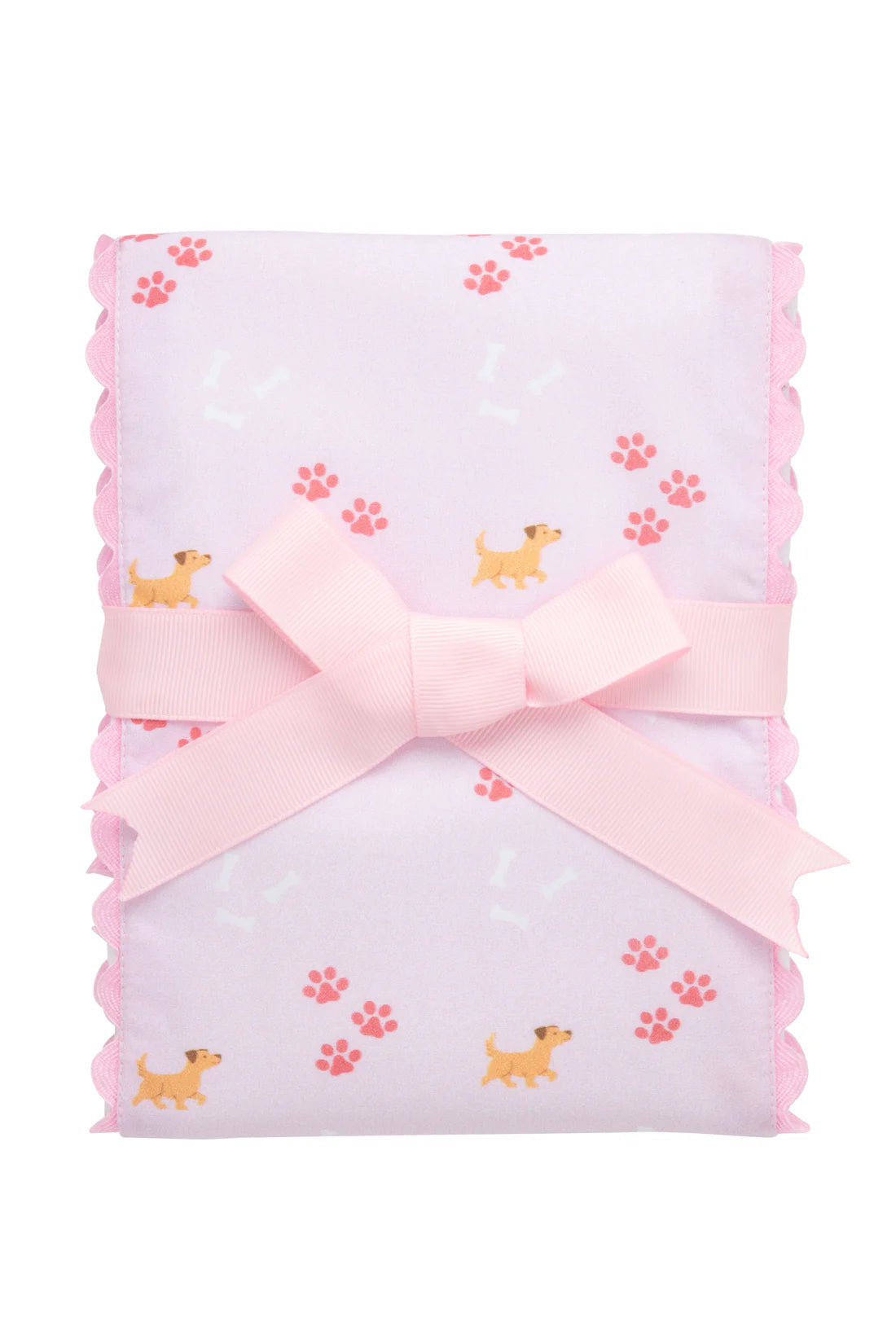 Puppy Fancy Fabric Burp, Pink