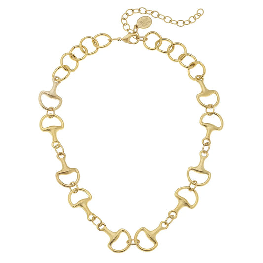 Gold Horse Bit Necklace