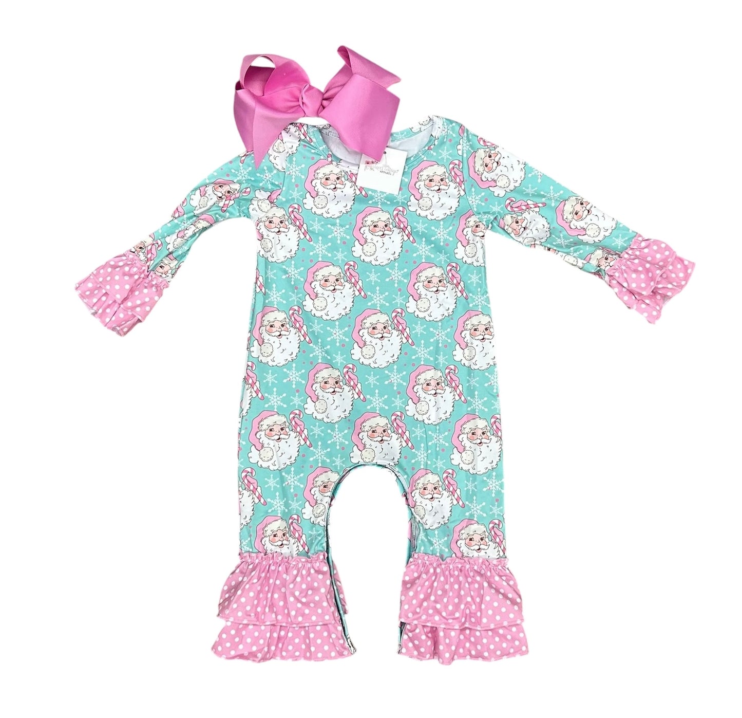 Aqua Noel Baby Romper