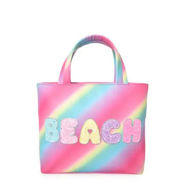 'Beach' Mini Ombre Tote Bag