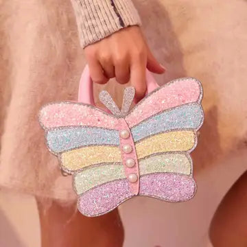 Butterfly Glitter Crossbody Bag