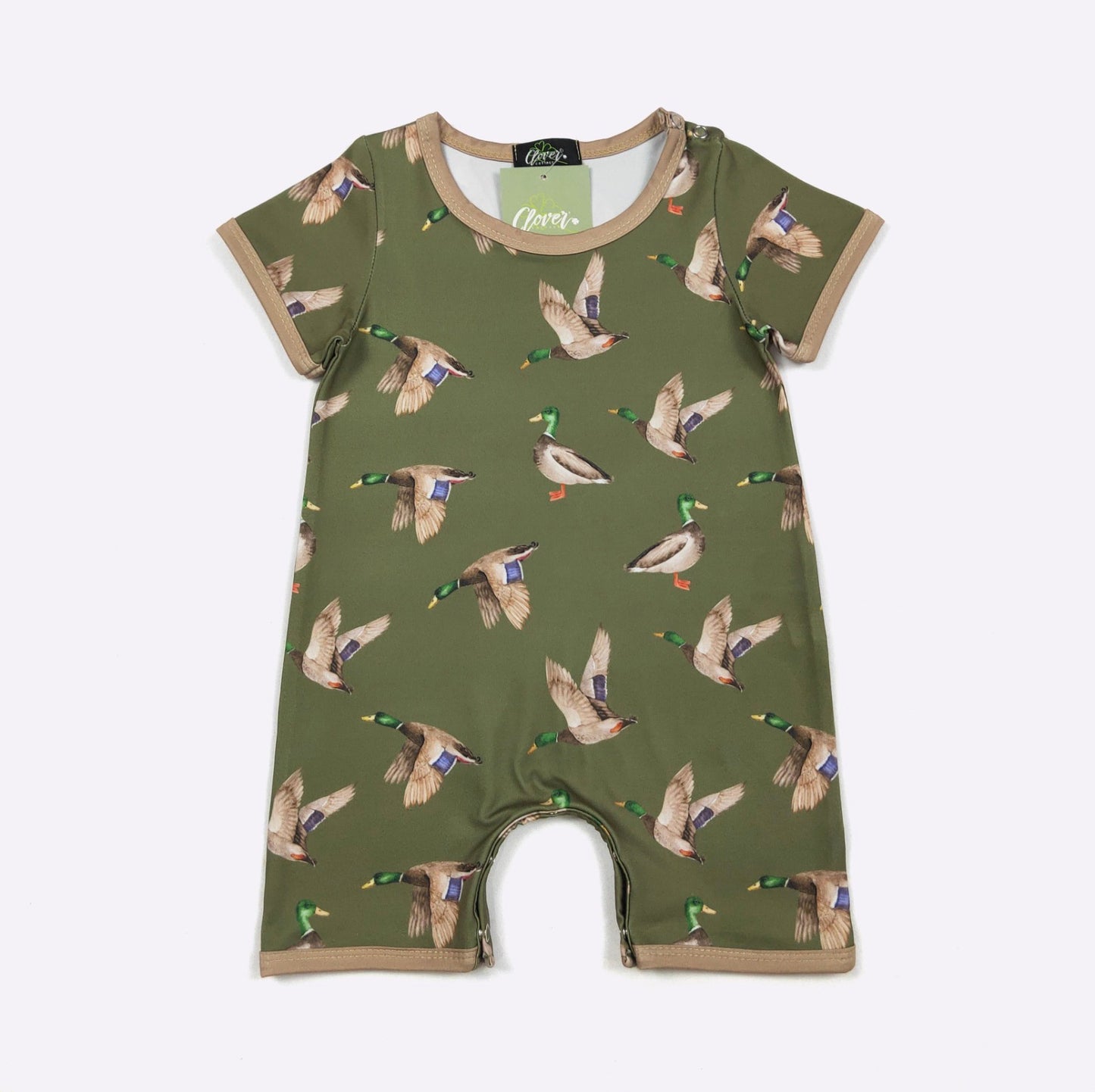 Olive Mallard Boy Romper