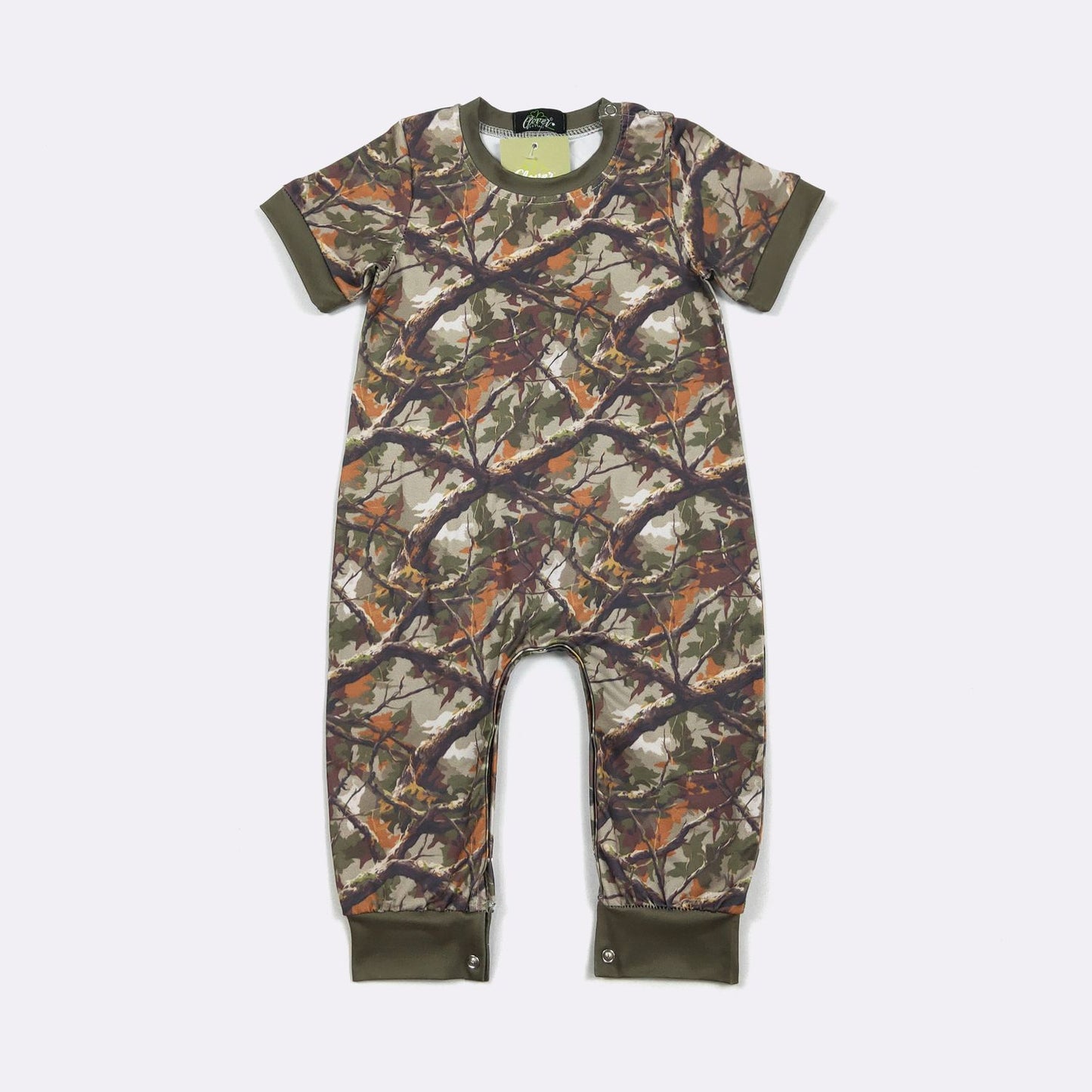Tree Camo Boy Romper