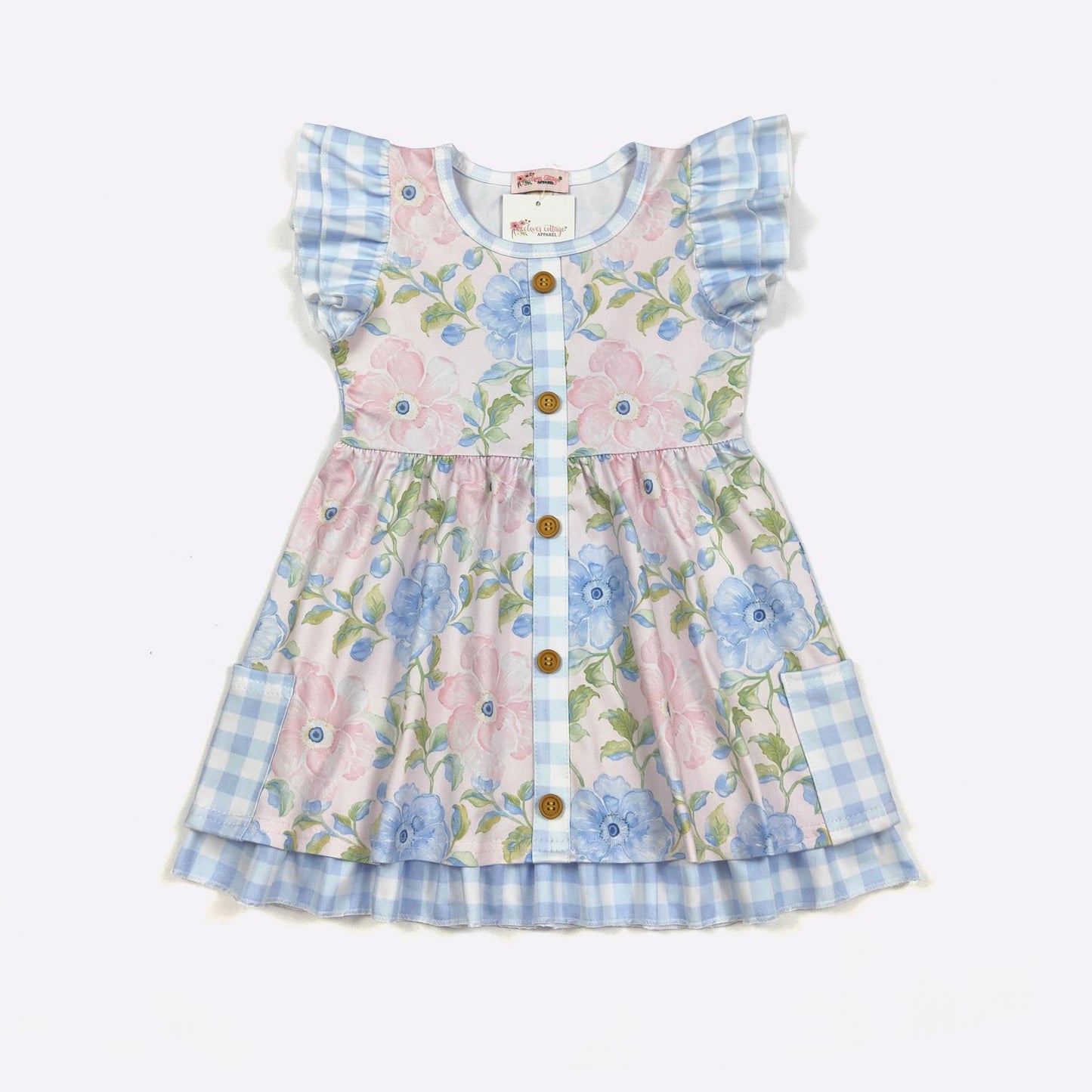 Cotton Candy poppy Girls Dress