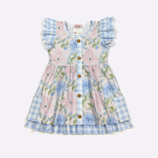 Cotton Candy poppy Girls Dress